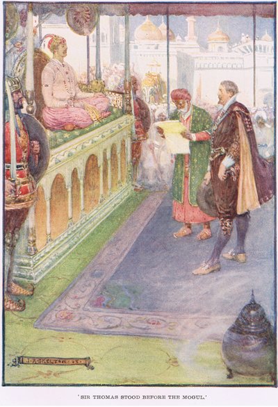 Sir Thomas stood before the Mogul by Joseph Ratcliffe Skelton